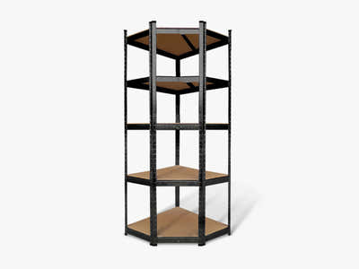 5-Layer Boltless Corner Shelving - Black