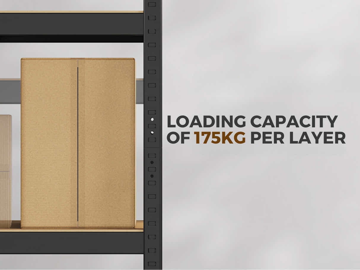 5-Layer Boltless Corner Shelving - Black