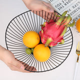 DS BS 2 Pack Lotus Leaf Shape Metal Wire Fruit Bowl Basket Black