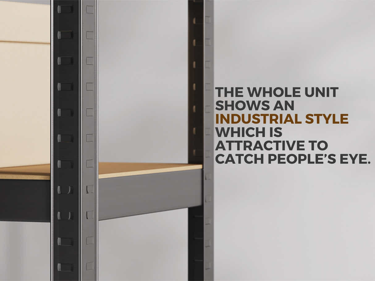 5-Layer Boltless Corner Shelving - Black