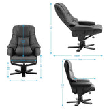 DS BD Luxdream Home Office Recliner Chair PU Leather Armchair Lounge Sofa Couch