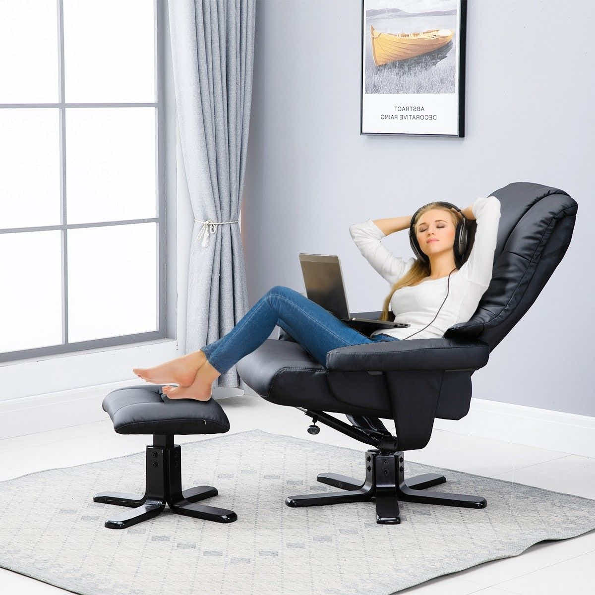 DS BD Luxdream Home Office Recliner Chair PU Leather Armchair Lounge Sofa Couch