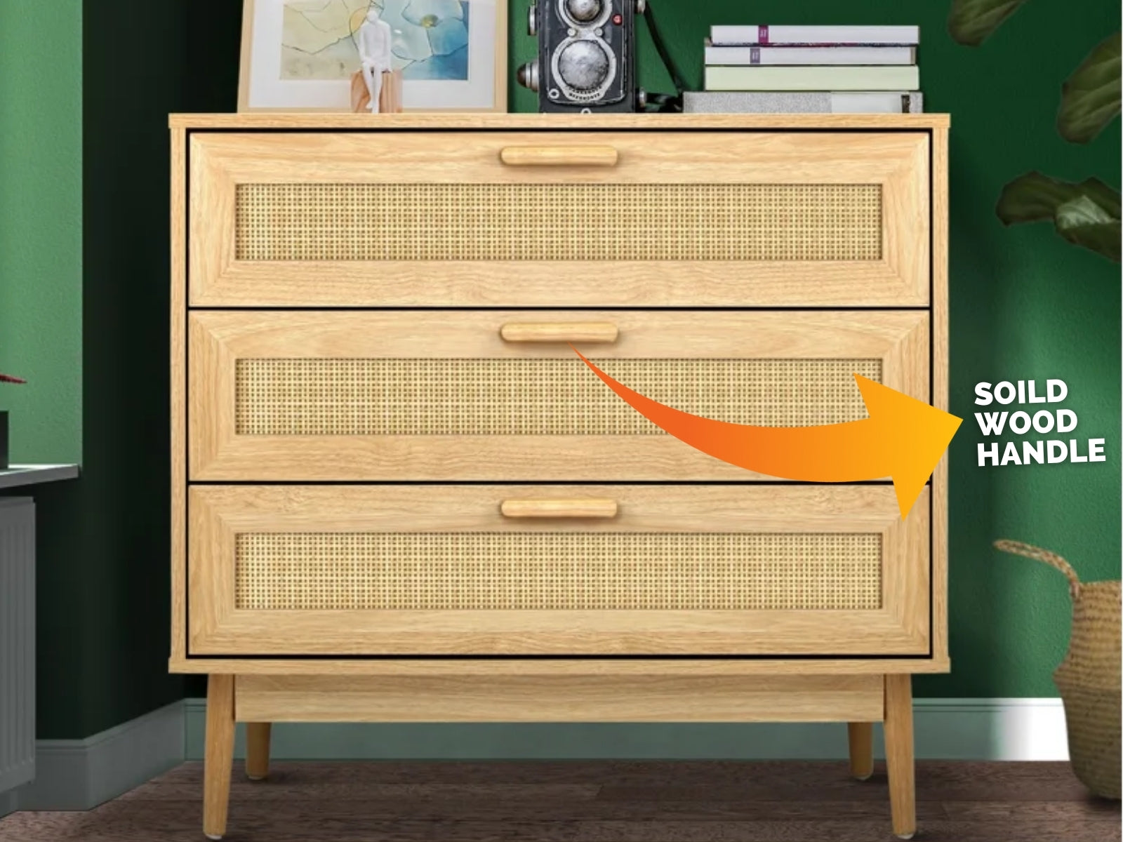Naturlig 3-Drawer Chest