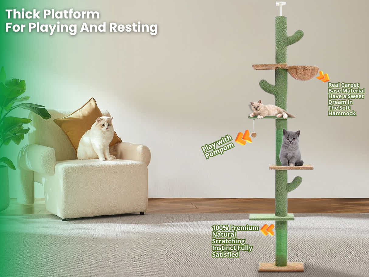 Cat Tree Floor to Ceiling 2.65m