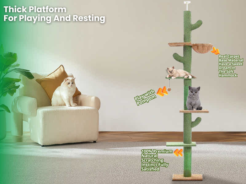 DS Cat Tree Floor to Ceiling 2.65m