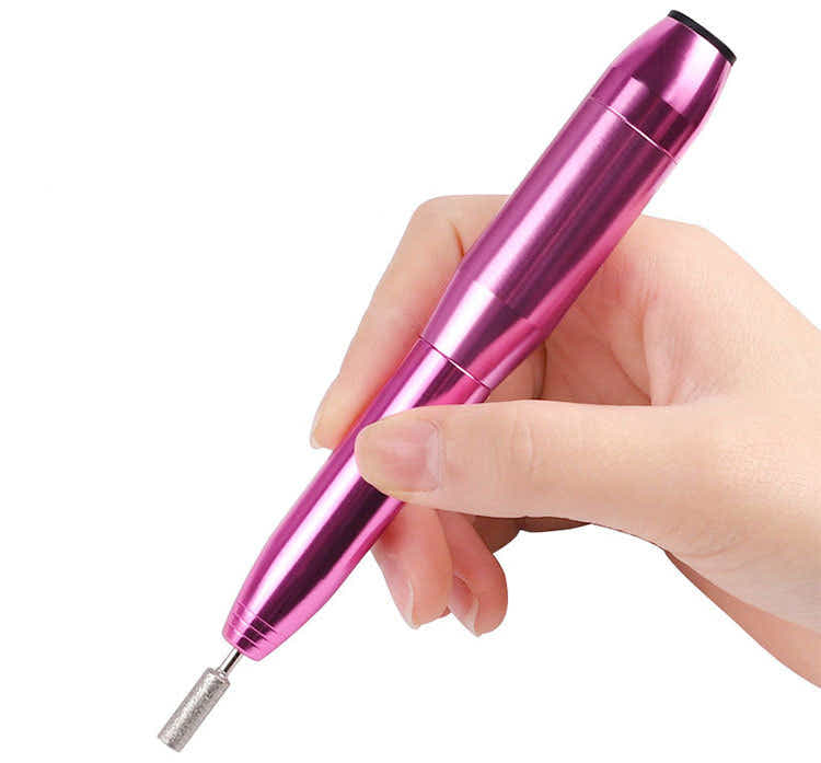 DS BS   Electric Nail Polisher with 11 Pcs Drill Bit-Gold