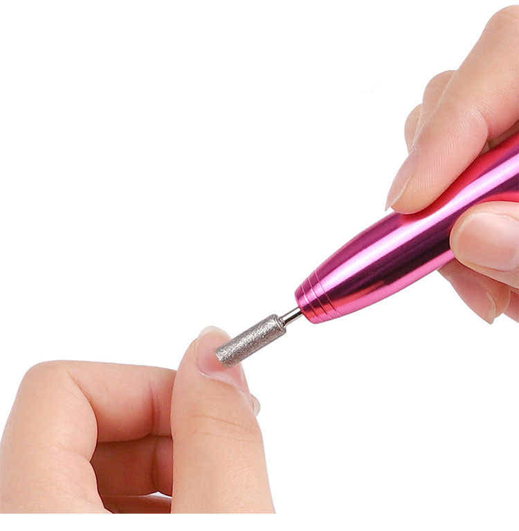 DS BS   Electric Nail Polisher with 11 Pcs Drill Bit-Gold