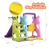DS BD Colourful Swing Slide Basketball Playground Set Kids Play Gym