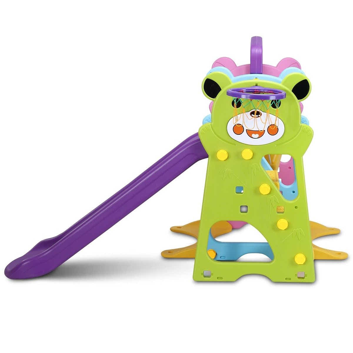 DS BD Colourful Swing Slide Basketball Playground Set Kids Play Gym