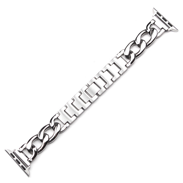 DS BS Stainless Steel  Bracelet With Apple Watch Band for 42MM 44MM 45MM-Sliver