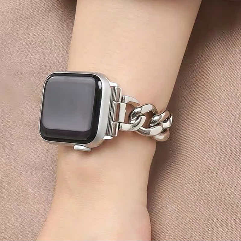 DS BS Stainless Steel Bracelet  With Apple Watch Band for 38MM 40MM 41MM-Sliver