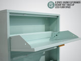 Lonna Steel Shoe Cabinet 3-Layer Turquoise