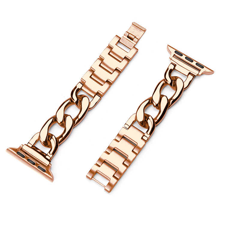 DS BS Stainless Steel Bracelet  With Apple Watch Band for 38- 40- 41MM Rose Gold