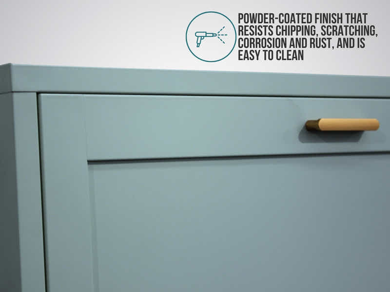 Lonna Steel 3-Layer Shoe Cabinet - Turquoise