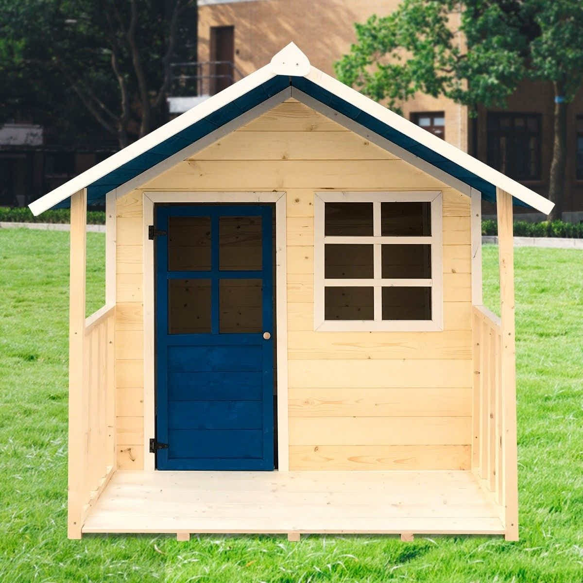 DS BD Wooden Kids Cubby House Hide and Seek Cubbies Playhouse
