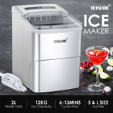 DS BD MAXKON Ice Maker Cube Machine 12KG Capacity Silver