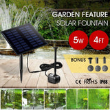 DS BD 5W Solar Powered Fountain Water Pump for Outdoor Garden Pond Pool