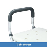 DS BD Adjustable Shower Chair Seat Bath Stool with Padded Armrests