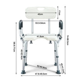 DS BD Medical Shower Chair Bathtub Bath Seat Stool with Back and Armrests