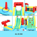 DS BD All In 1 Inflatable Water Park Slide Cannon Climbing Bouncer Castle
