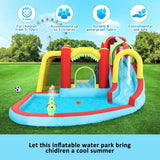 DS BD 8 In 1 Inflatable Water Park Slide Jumping Castle Soccer Goal with Cannon