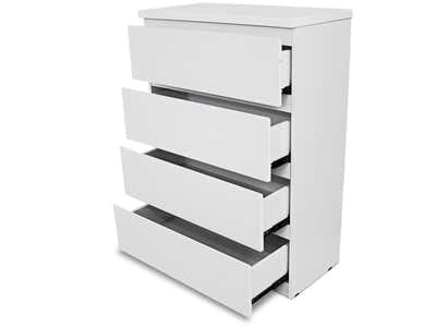 Tiko 4-Drawer Tallboy - White