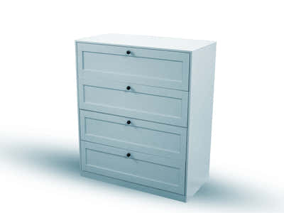 Lonna Steel 4-Drawer Tallboy - Mint