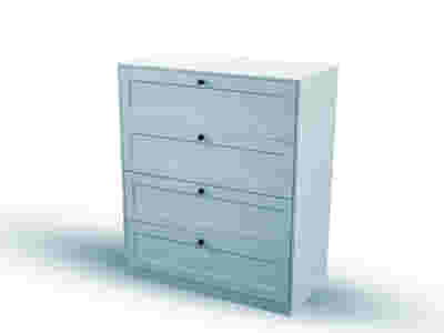 Lonna Steel 4-Drawer Tallboy - Mint