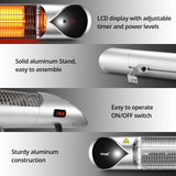 DS BD New Maxkon 2000W Carbon Fibre Infrared Heater Instant Heat Remote Control