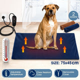 DS BD Heated Dog Pad Pet Cat Doggy Bed Puppy Electric Heater Mat XL 75x45cm