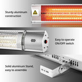 DS BD Maxkon 2000W Electric Outdoor Halogen Infrared Patio Heater Radiant