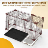 DS BD Dog Cage Cat Crate Doggy Kennel Puppy Playpen Enclosure House Toilet Tray