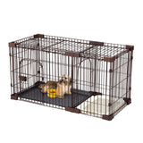 DS BD Dog Cage Cat Crate Doggy Kennel Puppy Playpen Enclosure House Toilet Tray