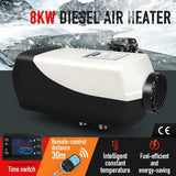 DS BD Diesel Air Heater 8kW 12V RV Kit Portable Vehicle LCD Remote Control Black