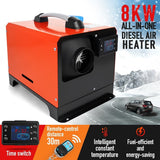 DS BD 12V Diesel Air Heater All in One 8kW Parking Remote Control Black and Red