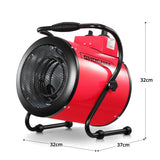 DS BD 2-in-1 3000W Portable Electric Industrial Fan Heater Free Standing SAA Red