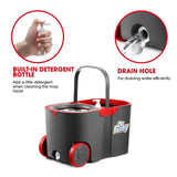 DS BD Spin Rotating Mop Bucket Set Dr Fussy 360 Degree and 4 Microfibre Heads