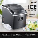 DS BD Maxkon 17KG Portable Commercial Ice Maker Stainless Steel Freezer Black