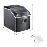 DS BD Maxkon 17KG Portable Commercial Ice Maker Stainless Steel Freezer Black