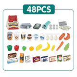 DS BD 48 Pieces Preschool Kids Pretend Play Shop Grocery Supermarket Trolley