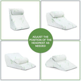 DS BD Luxdream 2 Pcs Foam Bed Wedge Pillow and with Breathable Bamboo Cover