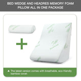 DS BD Luxdream 2 Pcs Foam Bed Wedge Pillow and with Breathable Bamboo Cover