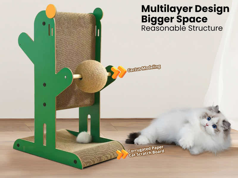 Cat Scratching Post - Green