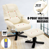 DS BD Full Body Massage Recliner Chair 8 Point Heated Office Beige