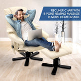 DS BD Full Body Massage Recliner Chair 8 Point Heated Office Beige