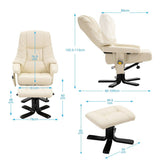 DS BD Full Body Massage Recliner Chair 8 Point Heated Office Beige