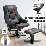 DS BD Full Body Massage Recliner Chair 8-Point Heated Office Black