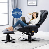DS BD Full Body Massage Recliner Chair 8-Point Heated Office Black