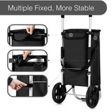 DS BD Shopping Cart Foldable Trolley Grocery Bag Waterproof Aluminium Black