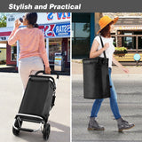 DS BD Shopping Cart Foldable Trolley Grocery Bag Waterproof Aluminium Black
